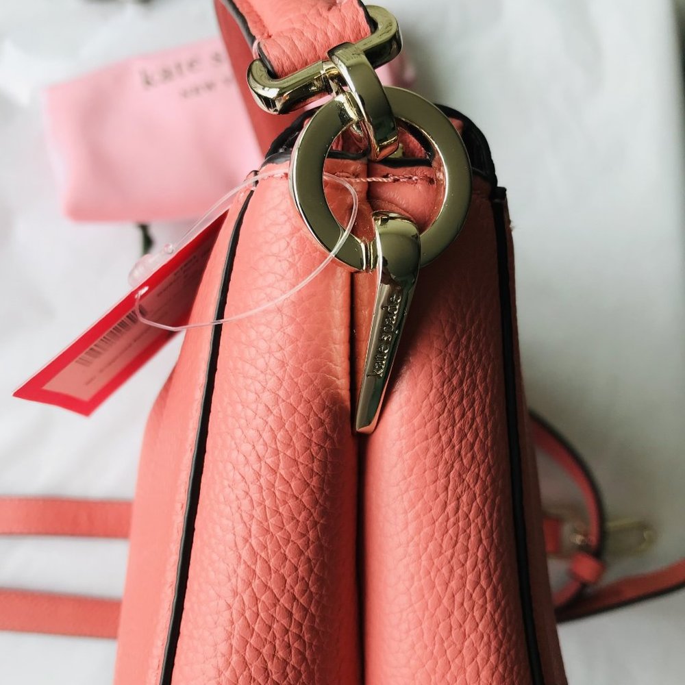 Kate spade Crush Pebbled Medium Crossbody Rose  Detachable Strap / Top Handle - Picture 5 of 11